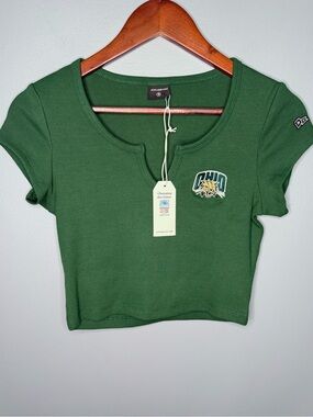 NWT Hype and Vice Ohio University Cropped Ribbed Tee | Size Small